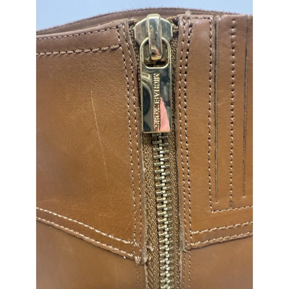 MICHAEL KORS Women's Stockard 10M‎ Cognac Brown Riding Equestrian Tall Boots #54